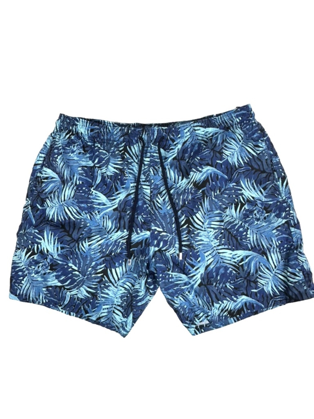 Vilebrequin Costume De Bain St-Tropez Swim Board Trunks Shorts Blue Palms 3XL